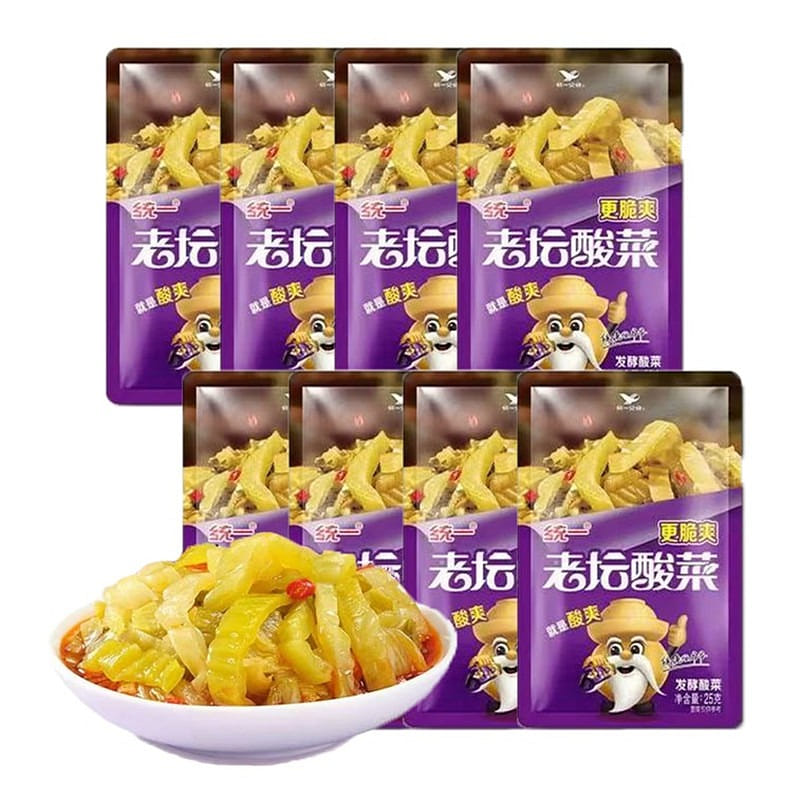 Old jar pickled cabbage, crispy, convenient, and g 25 g*8 pack