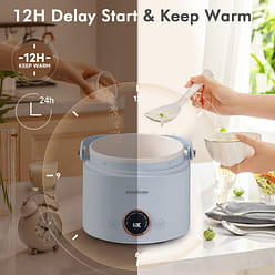 Small Rice Cooker, Mini Portable Rice Cooker with Handle Non-Stick Ramen Cooker 1 each