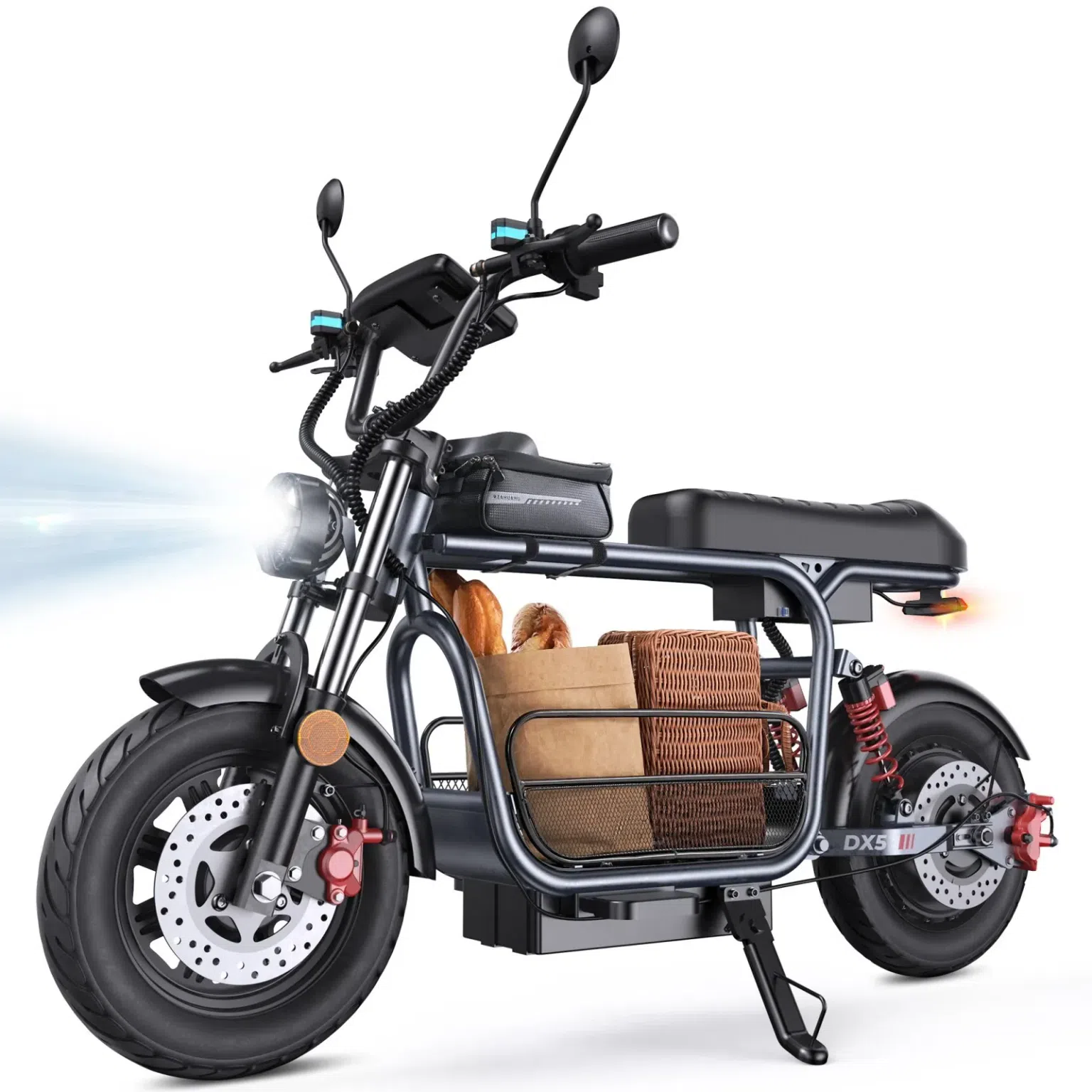 Adult E-Cargo Bike Electric Scooter with Seat 1500 1 box