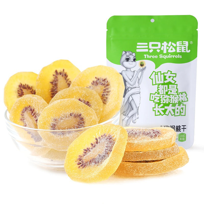 Three squirrels Dried kiwi 100g Office snack snack candied dried fruit 100 g