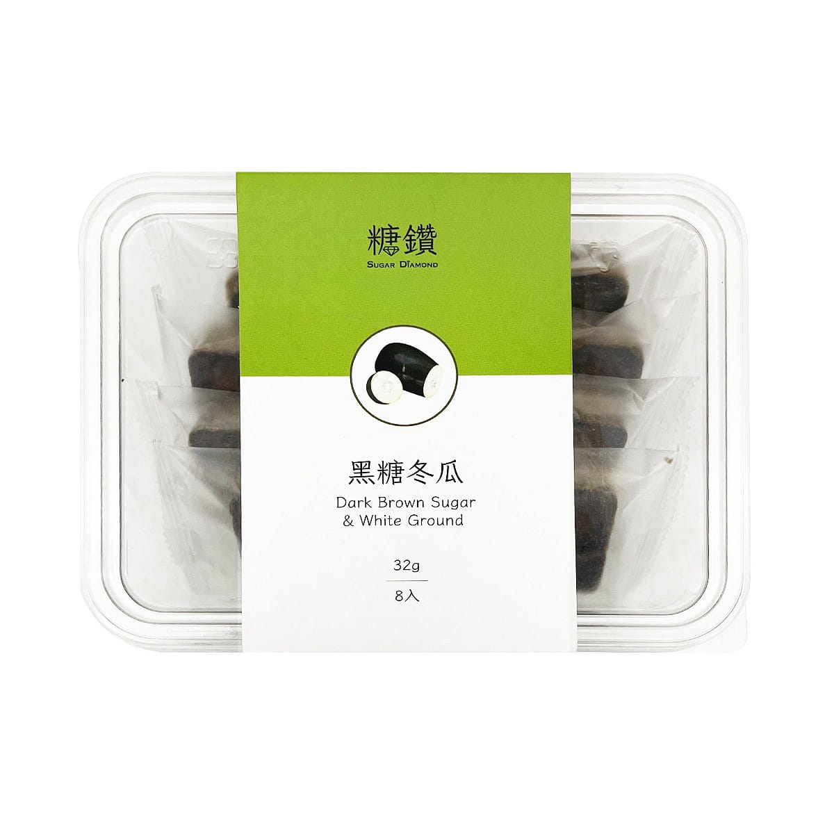 SUGAR DIAMOND Dark Brown Sugar & White Gourd  8pcs 256 그램