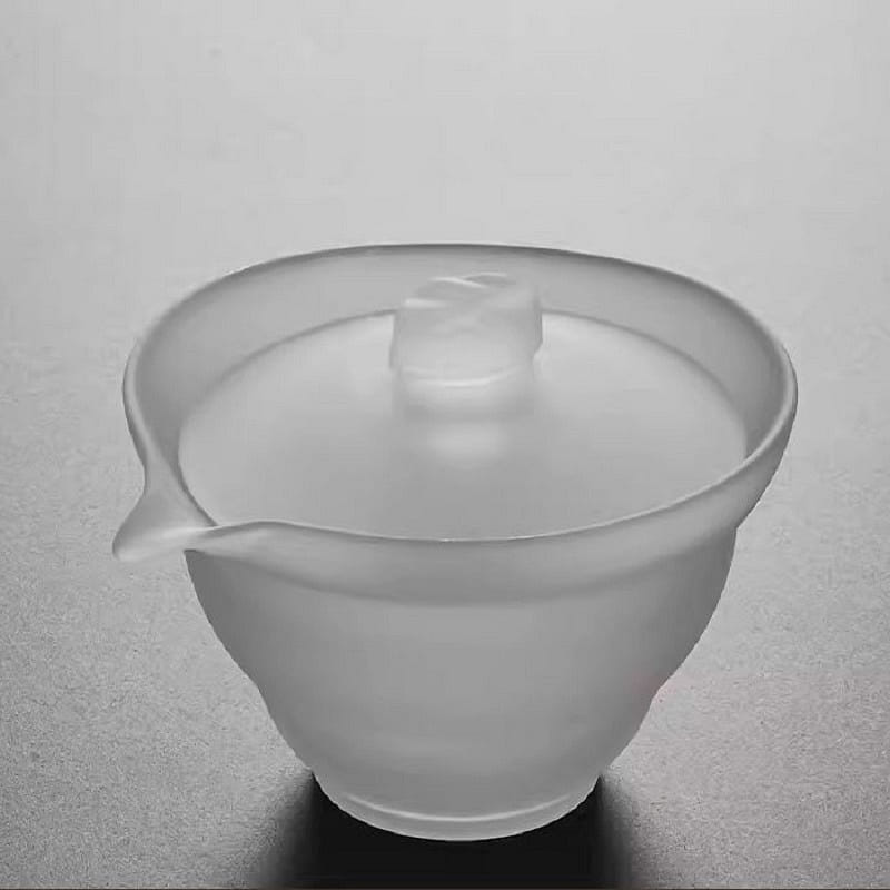 Gongfu Tea Frosted Glass Gaiwan 1 개입