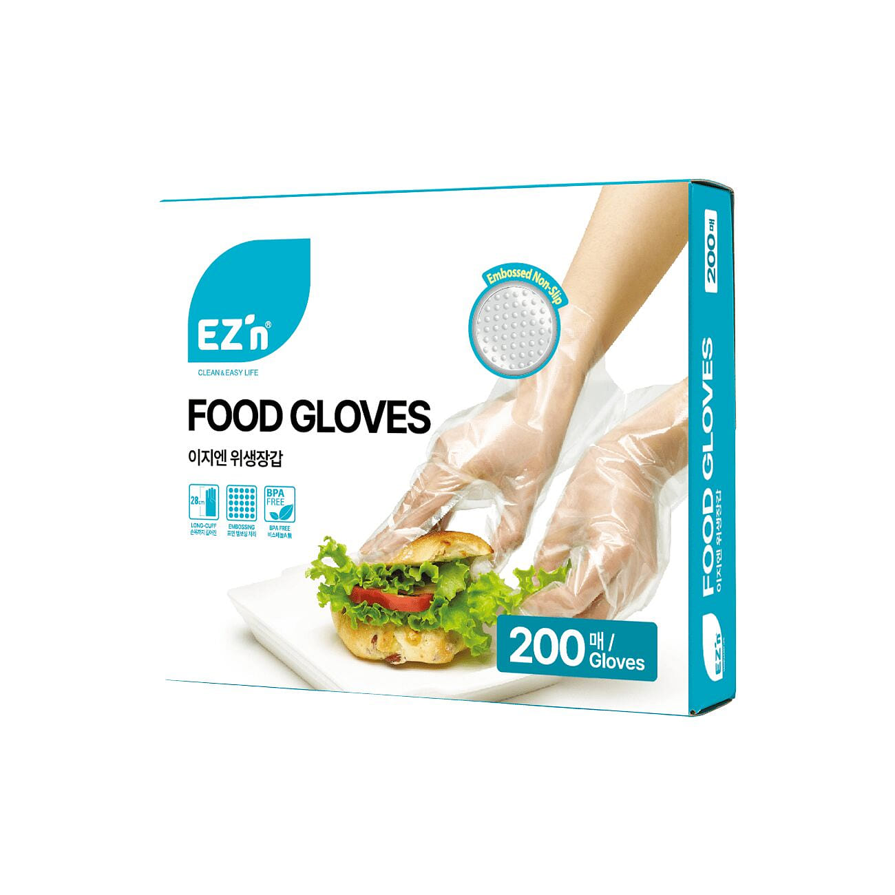 [EZ'n] Disposable Vinyl Gloves 200pcs 1 box 1 each