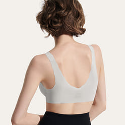 우브라스 여성 무선 Deep-V Wavy-Edge 조끼.자유 크기 회색 1 개