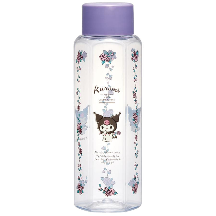Skater Kuromi Hexagonal Plastic Water Bottle 1Pc 350 밀리리터