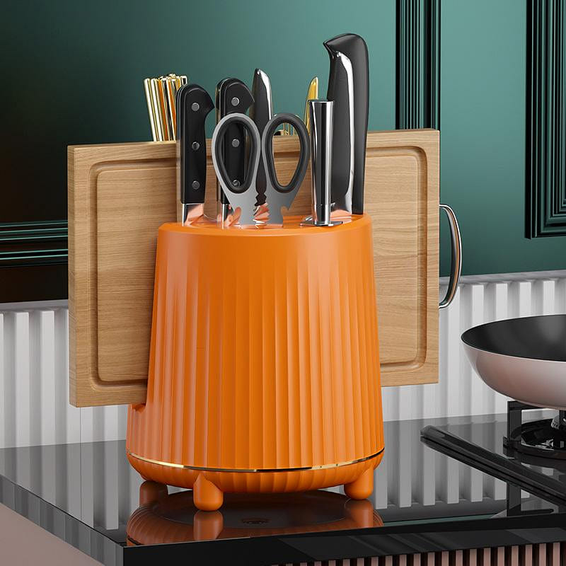 Kitchen multifunctional rotary knife holder/orange 1 개입