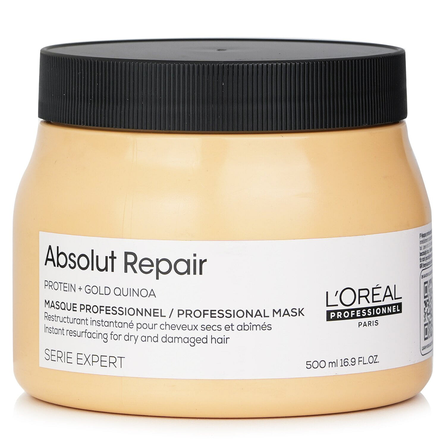 L'Oreal   Professionnel Serie Expert - Absolut Repair Gold Quinoa + Protein Instant Resurfacing Mask (For Dry and Damaged Hair) 500 ml(ミリリットル)