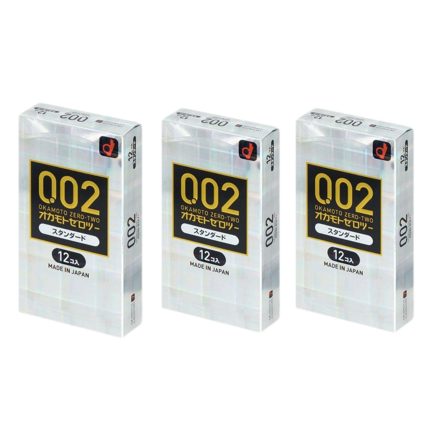 OKAMOTO Condom 002 12-pc (3-pack bundle) 1 개