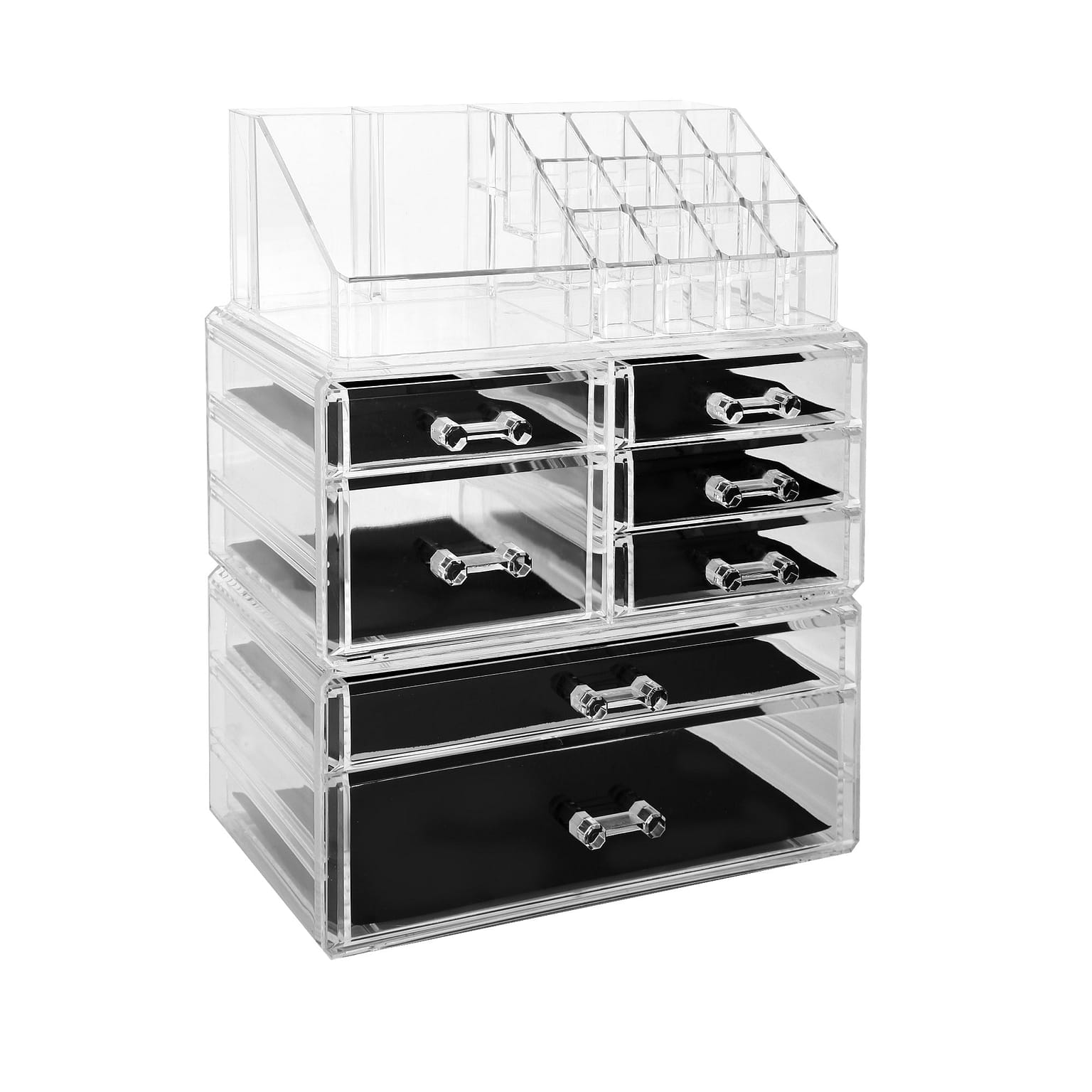 [THA] 3-Layers Acrylic Cosmetic Storage Box with 7 Drawers12+4 Slots 1 개입