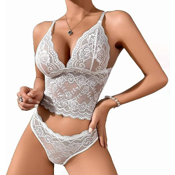 Women Lace Bra And Thong Sexy Lace Bra Set Size S 40 그램