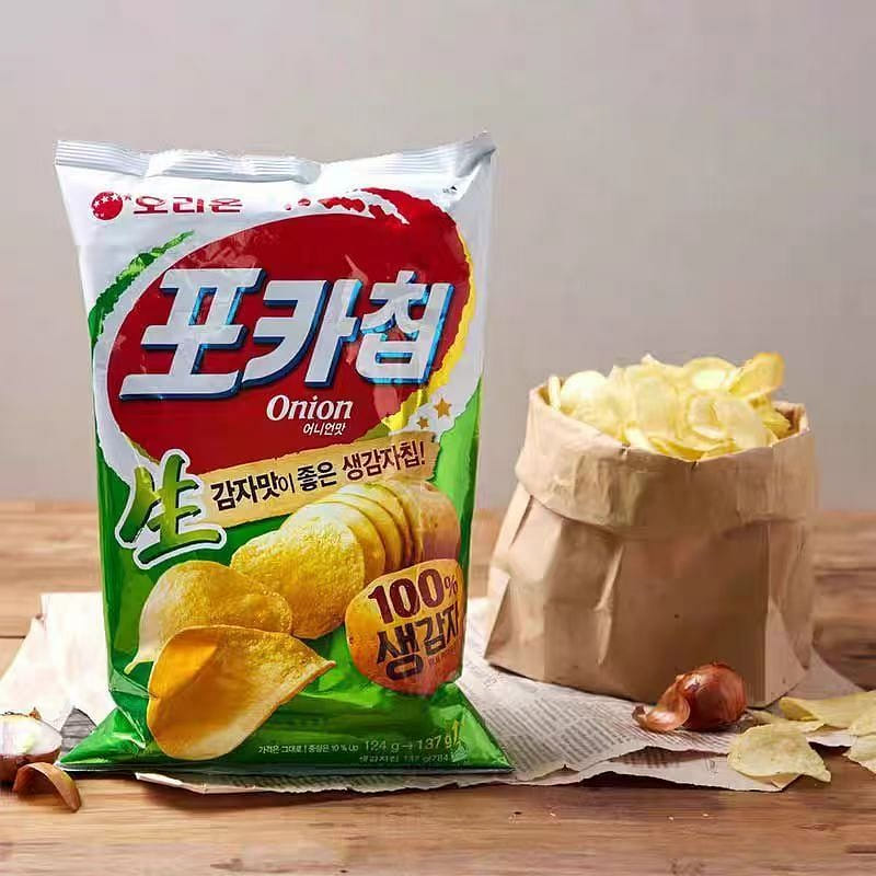 Korean ORION onion flavored raw potato chips 66 그램