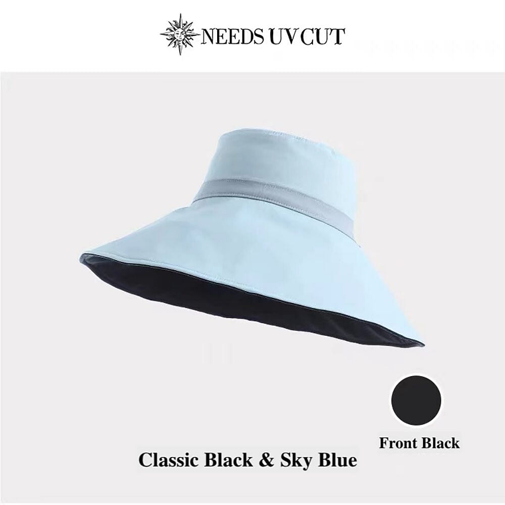 NEEDS UV CUT Sun Protection Hat Black & Blue 1 개