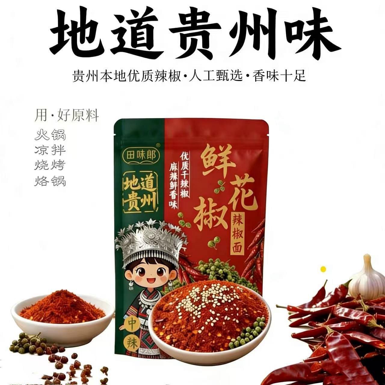 Tianweilang Fresh Pepper & Chili Powder 1 bag 250 g