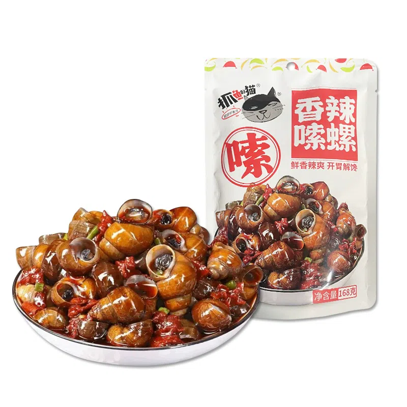 Spicy ready-to-eat snails168 g *1 bag 168 กรัม