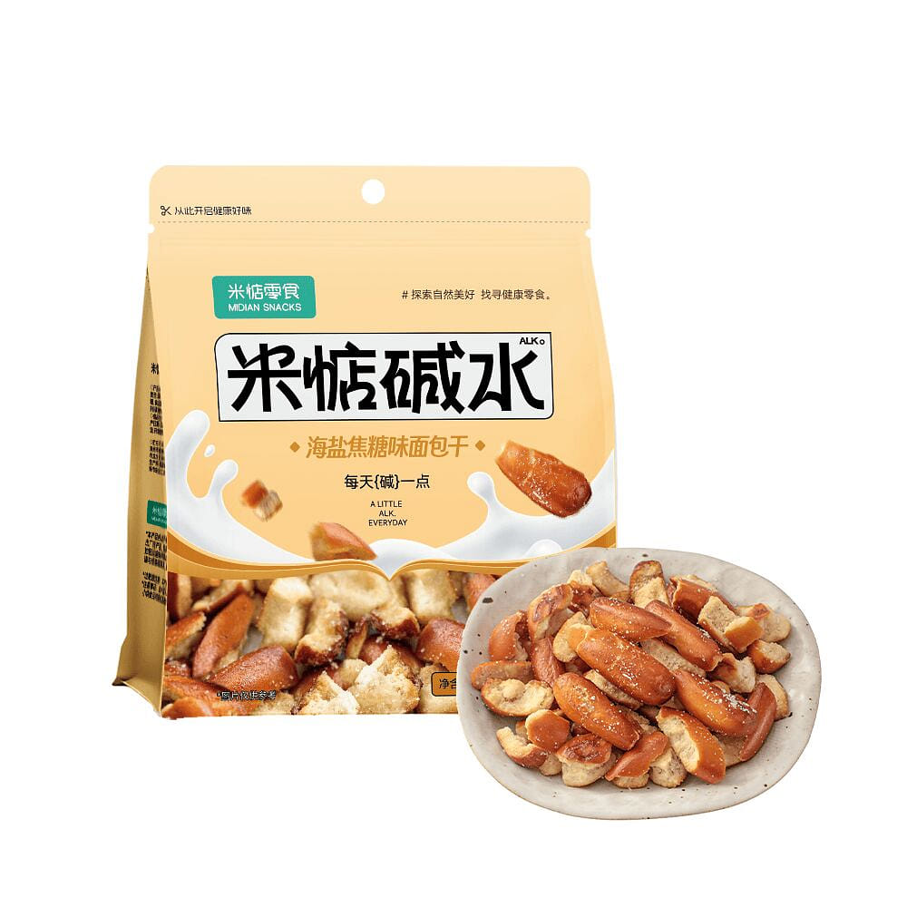 米惦 鹼水面包乾(海鹽焦糖味)20g*5包 100 克