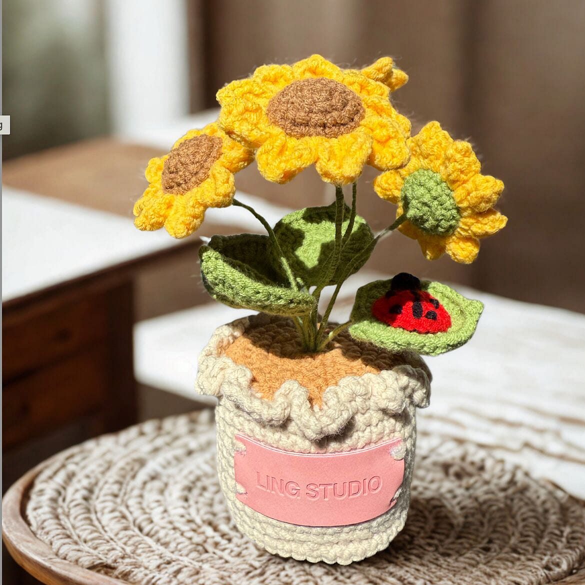 Crochet Potted- Sunflower 1 개