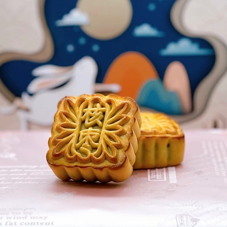 Date and Walnut Mooncake 1 개입