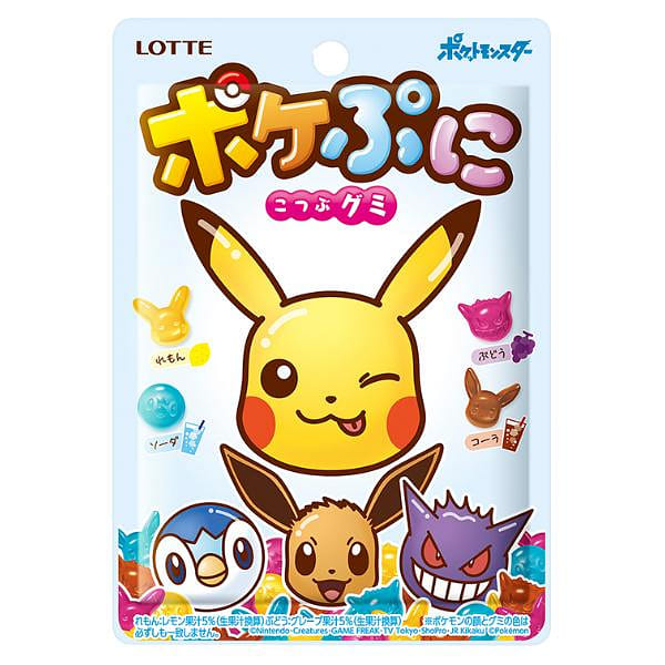 LOTTE Pokepuni Four Flavor Small Grain Gummy 80g 1 pack 1 ส่วน