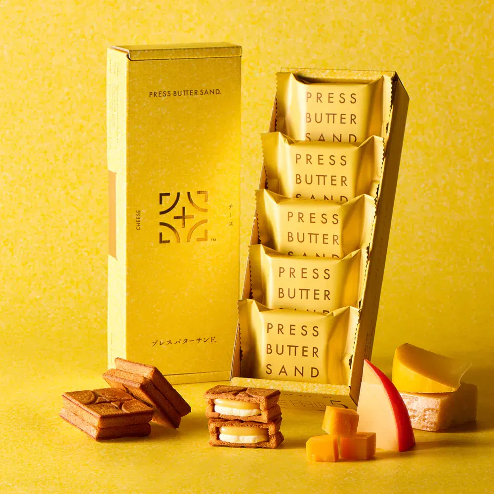 PRESS BUTTER SAND Cheese Cookies 1 box