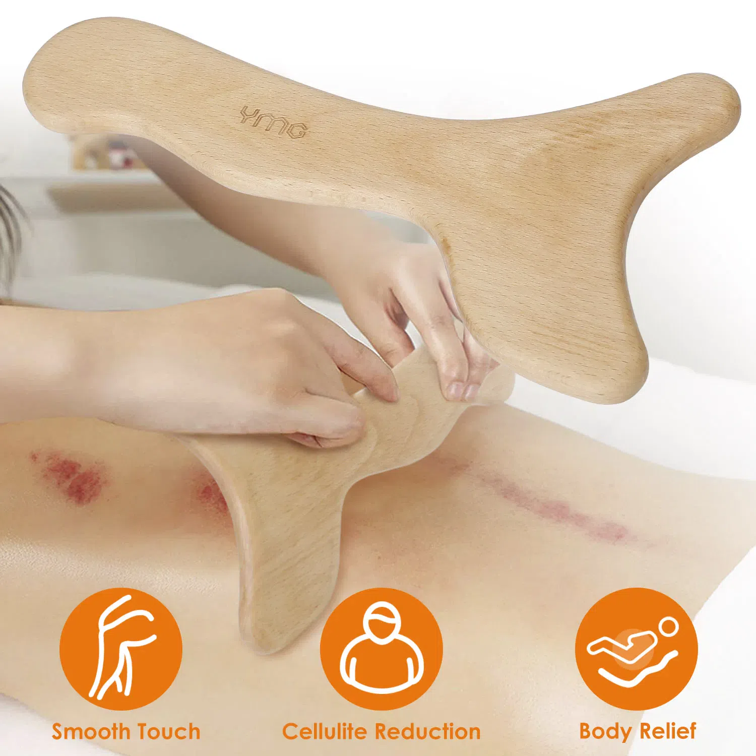 Wood Therapy Massage Tool Lymphatic Drainage Paddle Wooden Scraping Tools Therapy Massager 1 개