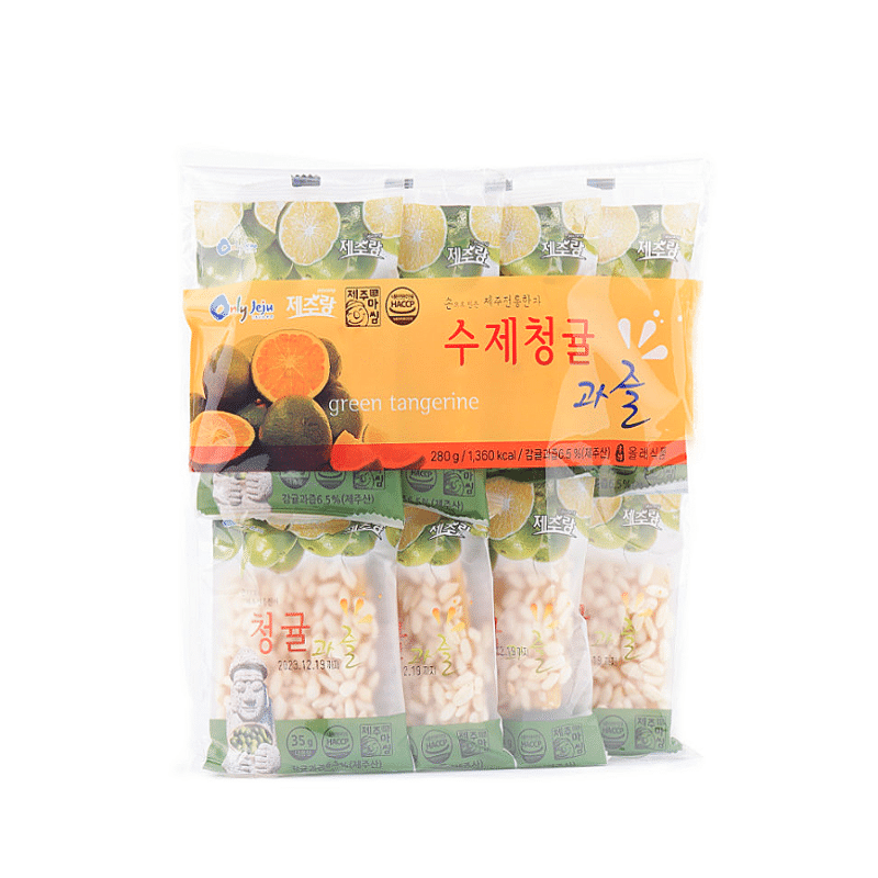 [Hangwa] Jeju Olle Green Tangerine Gwazel Korean Snack (35g*8ea)(280g) 280 g