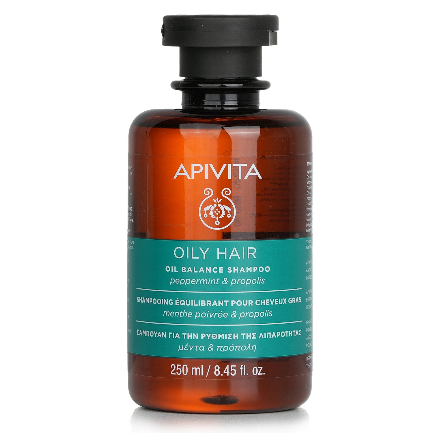 Apivita Oil Balance Shampoo with Peppermint & Propolis (For Oily Hair) 250ml/8.45oz 250 มิลลิลิตร