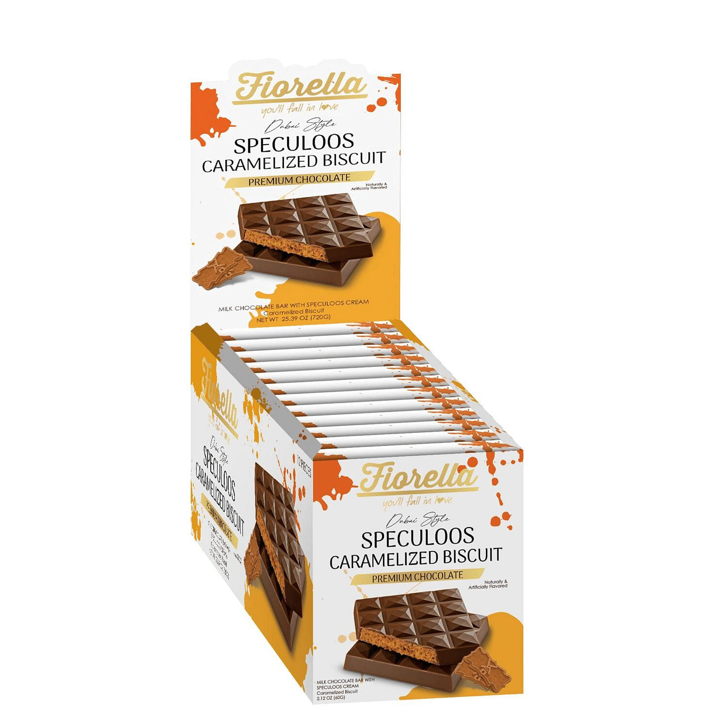 Fiorella Dubai Speculoos Milk Chocolate 12-Pack 12 count