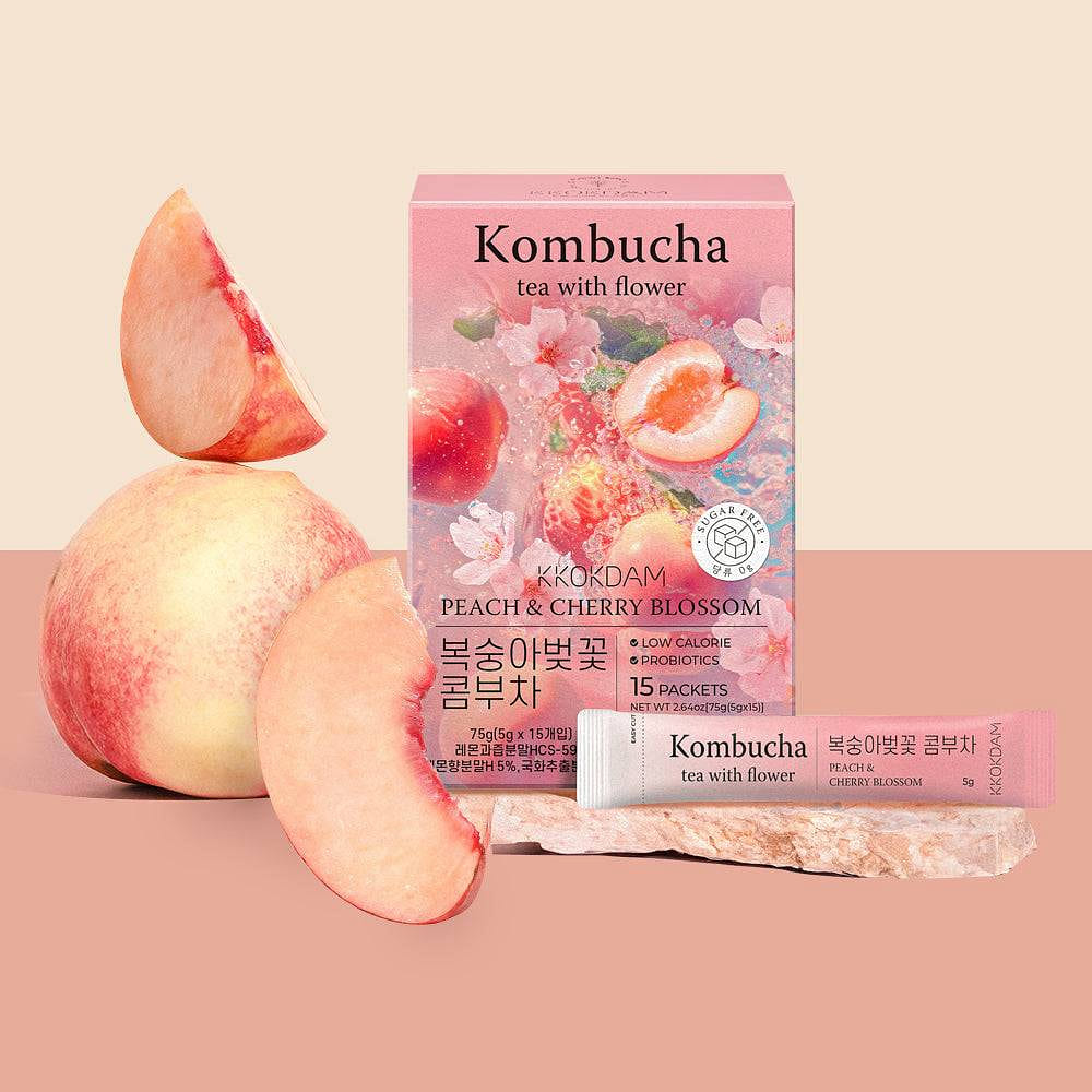 Flower Kombucha 15 Sticks - Peach&Cherry Blossom 1 개