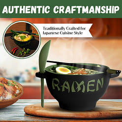 Ceramic Ramen Bowl Set with Chopsticks and Spoon 1 each