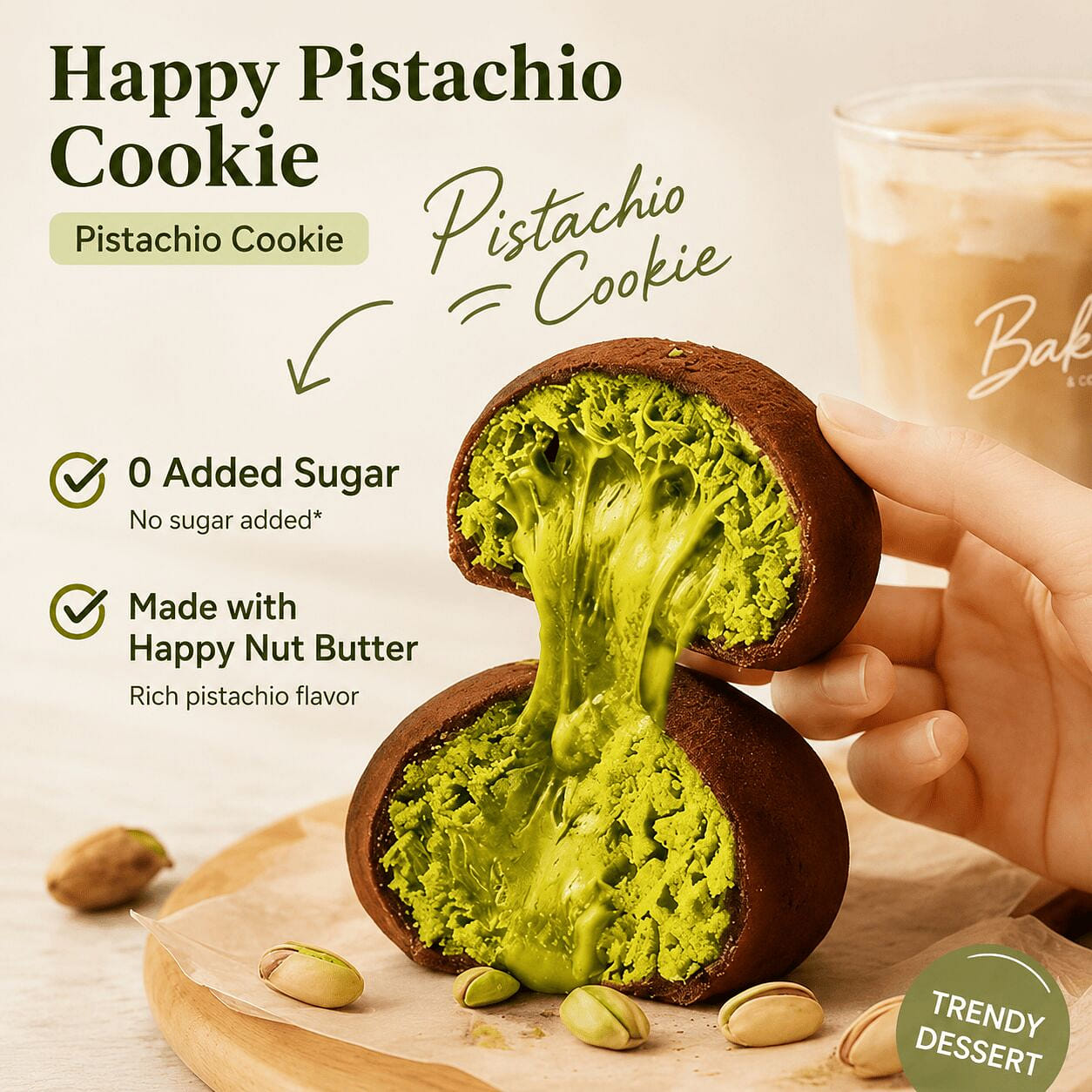 Upplanet Lava Chocolate Pistachio Soft Cookies 180 g