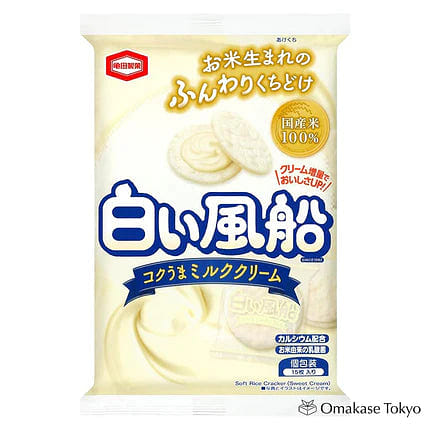 Kameda Soft Rice Crackers with Milk (3Packs) 252 グラム