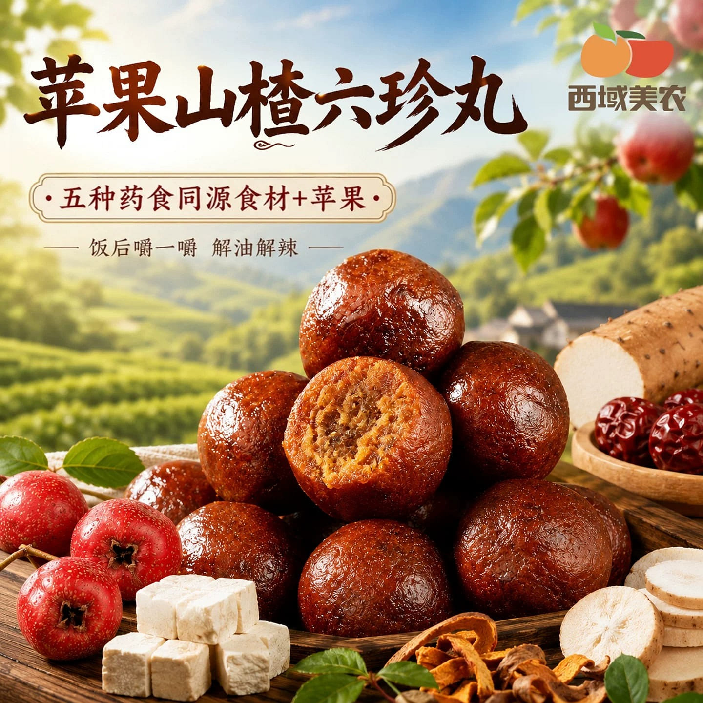 Xiyu Meinong Apple and Hawthorn Balls Snacks 150g 150 g