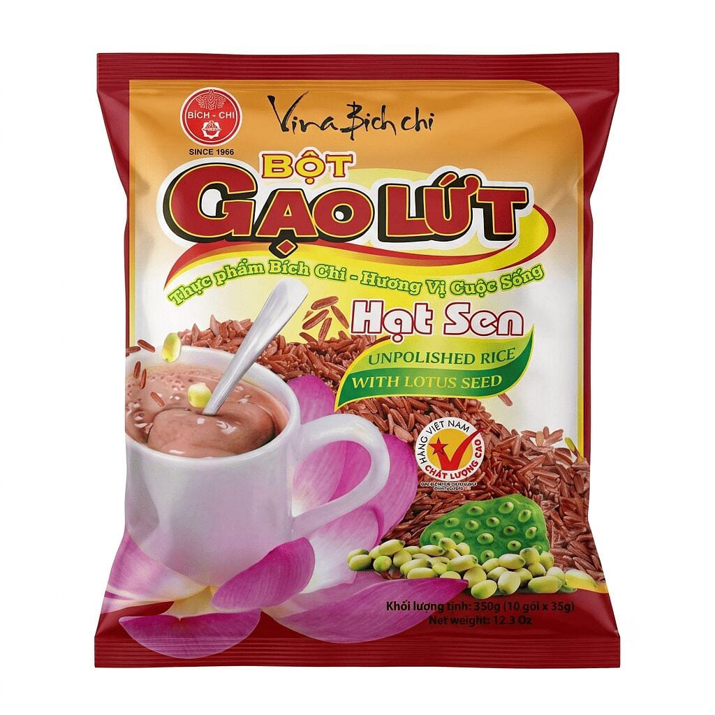 [Bich-Chi] Unpolished Rice Powder with Lotus Seed 350 g