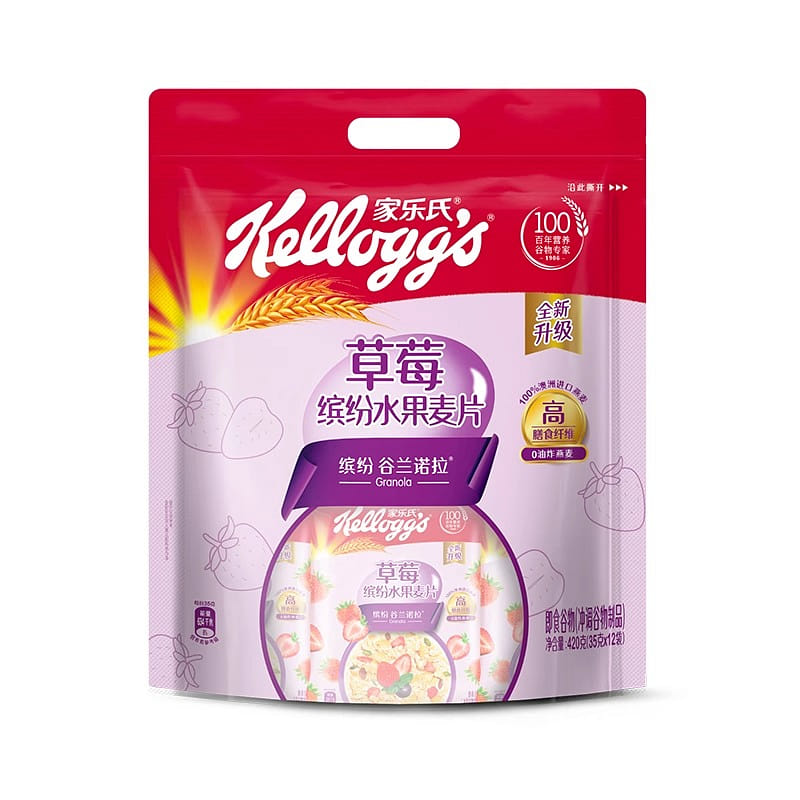 Fruit Baked Oatmeal Strawberry Flavor 420g*1 bag 420 กรัม