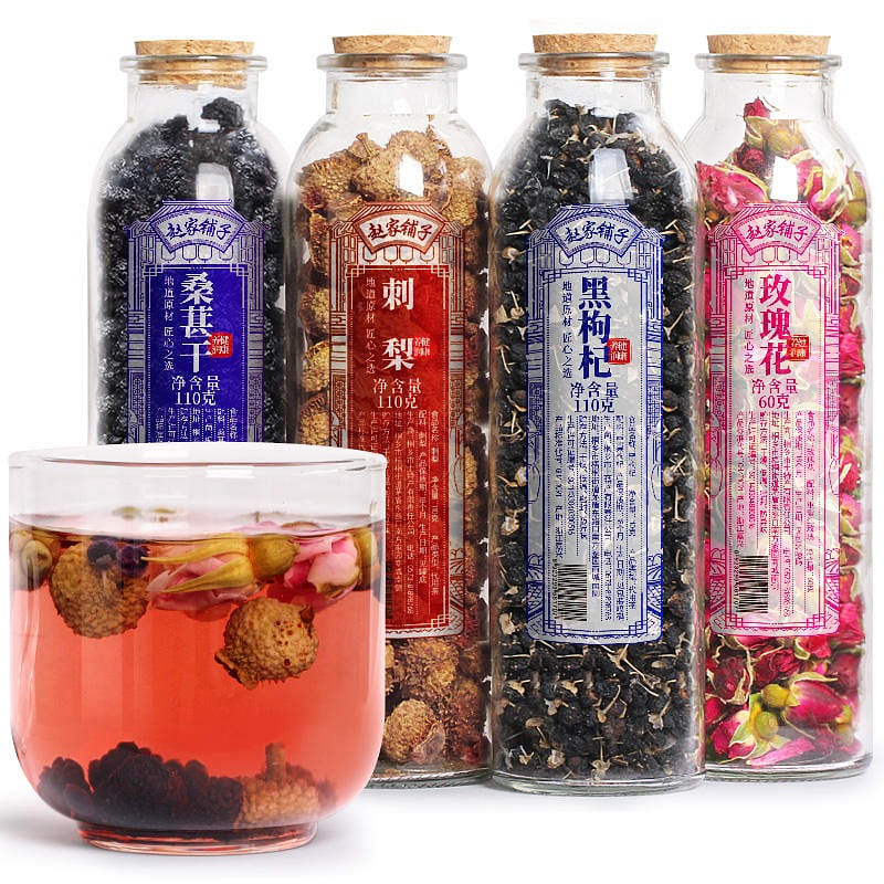 趙家鋪子 刺梨黑枸杞桑葚乾玫瑰花茶組合 390 克