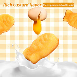 Hao you li Fish shaped cake (egg and milk flavor) 200g * 5 bags, 12 pieces/bag 1450 g