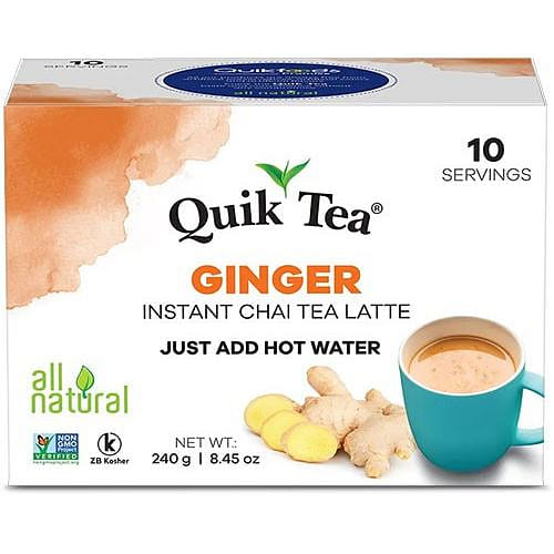 Quik Tea - Instant Ginger Chai (10 Pack), 10 box sachets 10 อัน