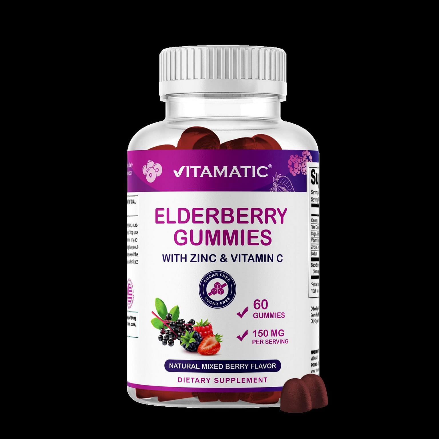 Vitamatic Elderberry Gummies with Vitamin C & Zinc 1 each