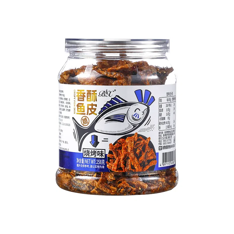 Canned Fish Skin Crisps, Barbecue Flavor, 258g*1 258 กรัม