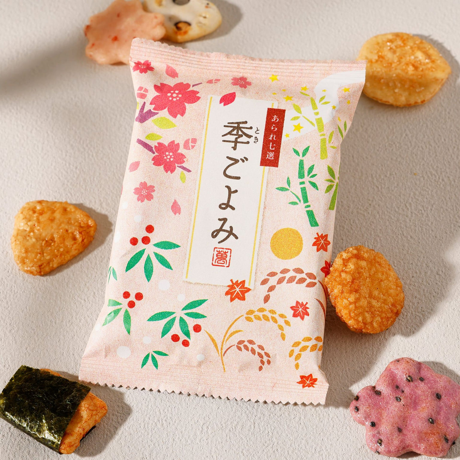 Spring Flower Senbei & Arare (5 pieces) 105 그램