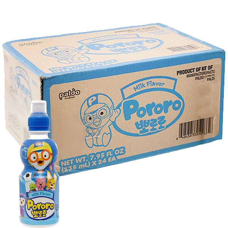 Paldo Pororo Milk Flavor Drink 7.95 oz pack of 24 1 개