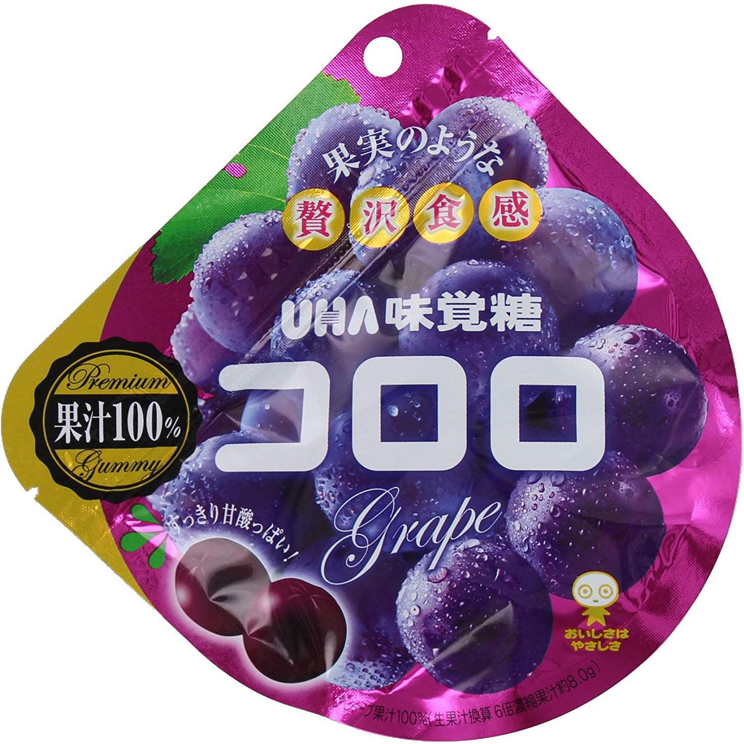 UHA Mikakuto CORORO Grape Kororo Gummy Soft Candy Fruits Toffee Sweet Japan 48g 1 bag 1 개