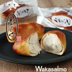 Wakasaimo Honpo Wakasaimo White-Bean Paste Cake, Soy Sause Flavor, 4pc per pack 1 box