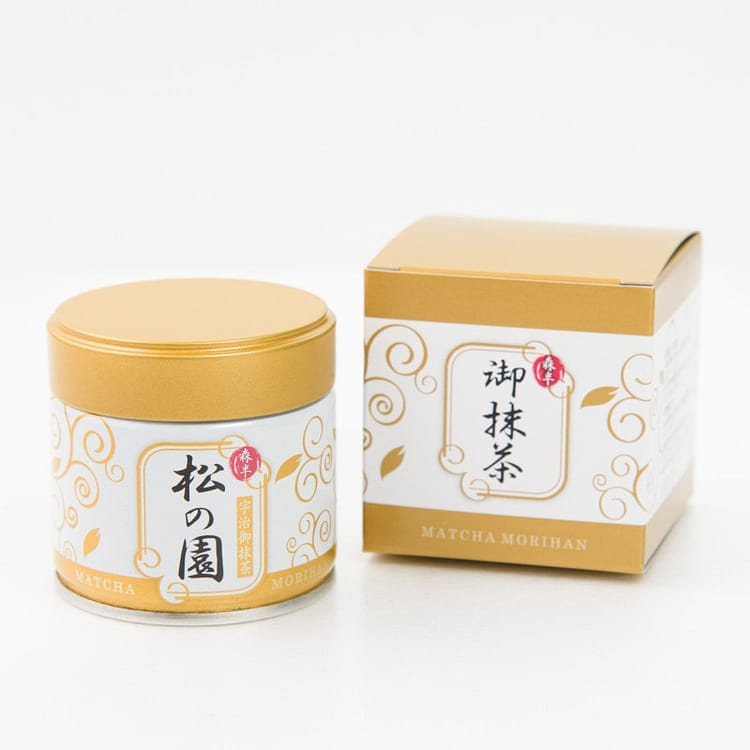 宇治 森半 抹茶 松の園 缶入 30g 25缶 森半 森半高級罐裝宇治抹茶粉30g 鬆の園- Weee!
