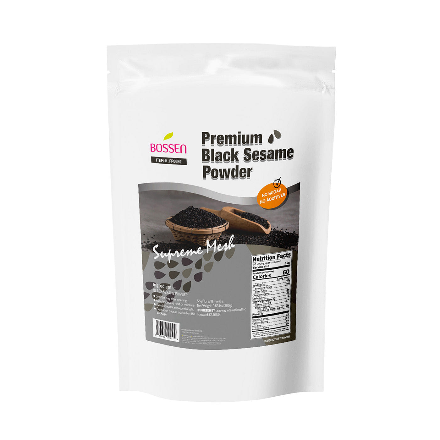Bossen Premium Black Sesame Powder 300 g