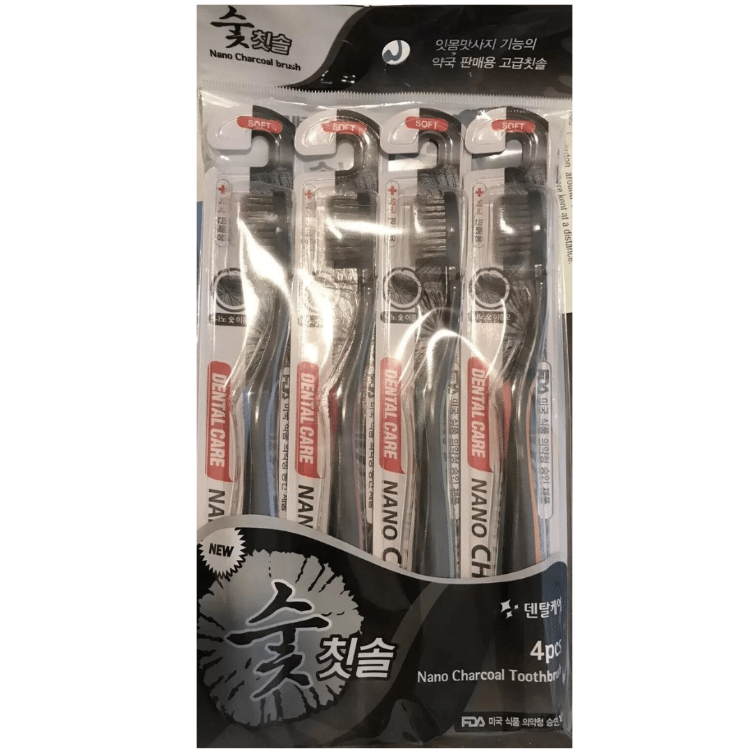 NANO CHARCOAL TOOTHBRUSH 4PCS SET 1 개
