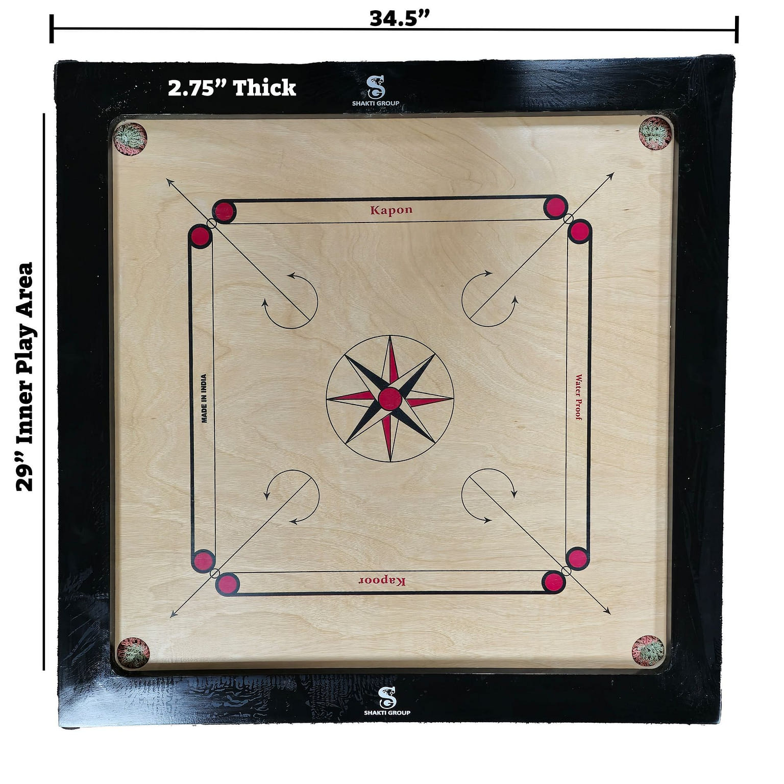 Carrom Board with Accessories (34.5" x 34.5") 1 개
