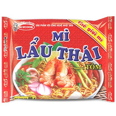 Acecook Thai Hot Pot Shrimp Instant Noodles 1pack 80 그램