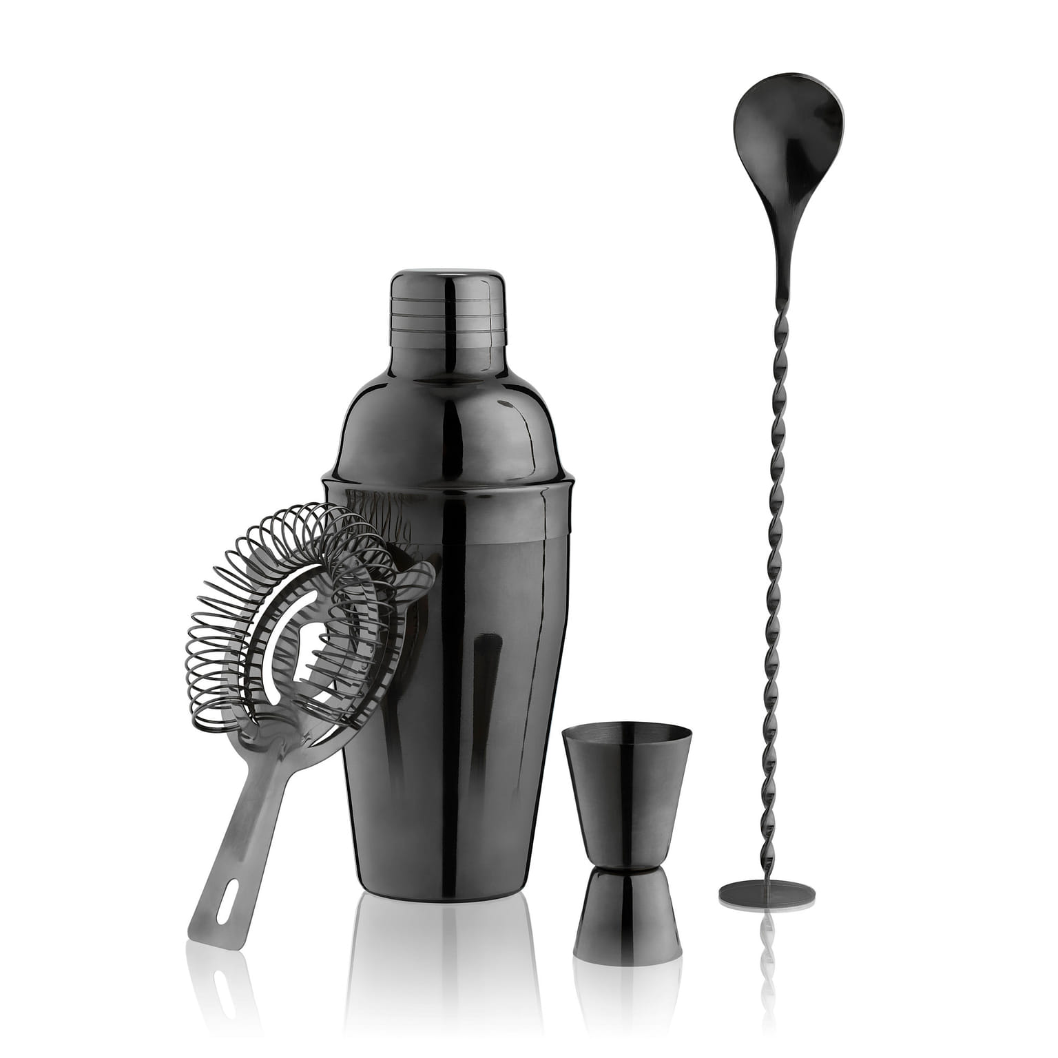 Gunmetal Black Barware Set by True® 4 each