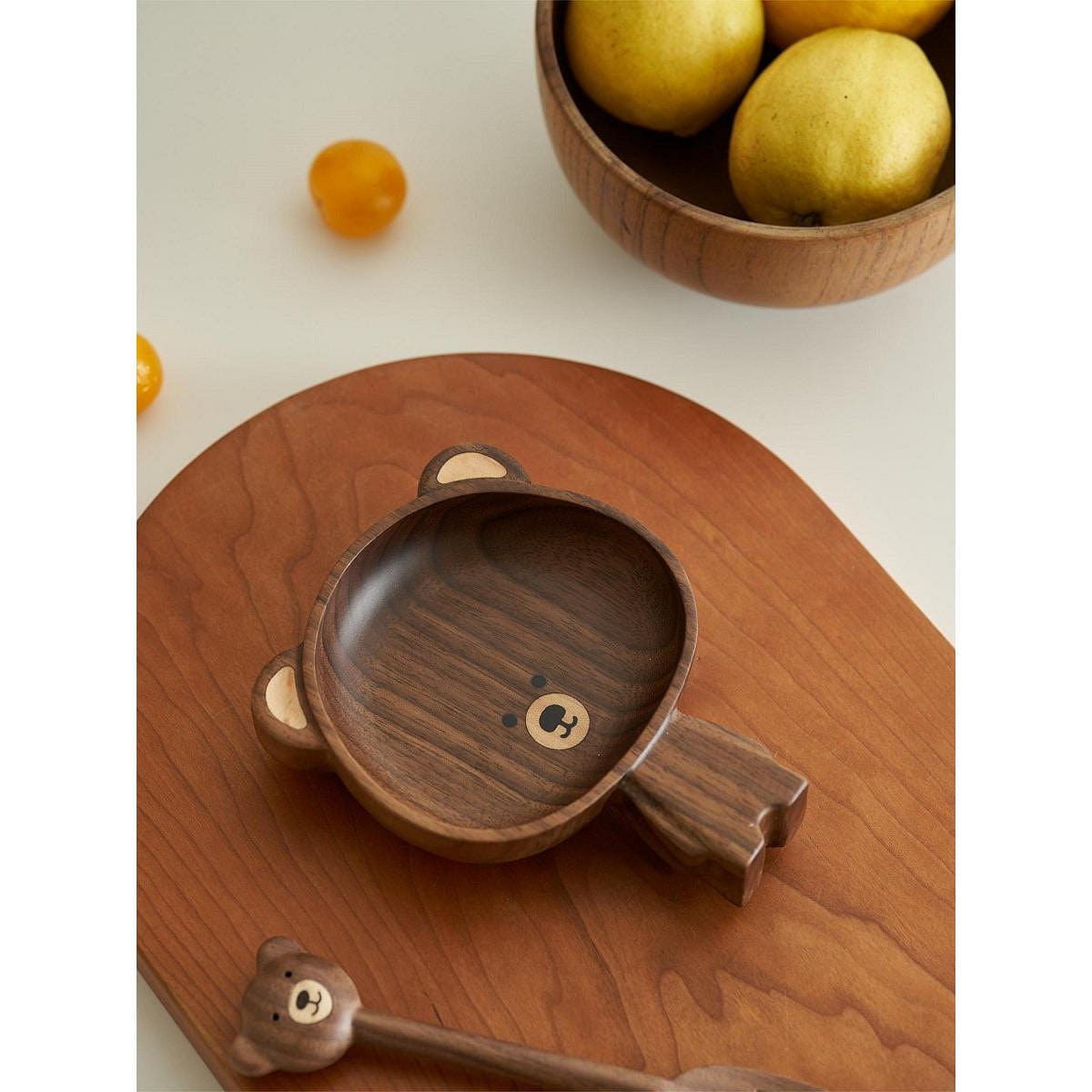 Cute Bear Original Cartoon Walnut Bowl Bowl 1 each